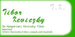 tibor keviczky business card